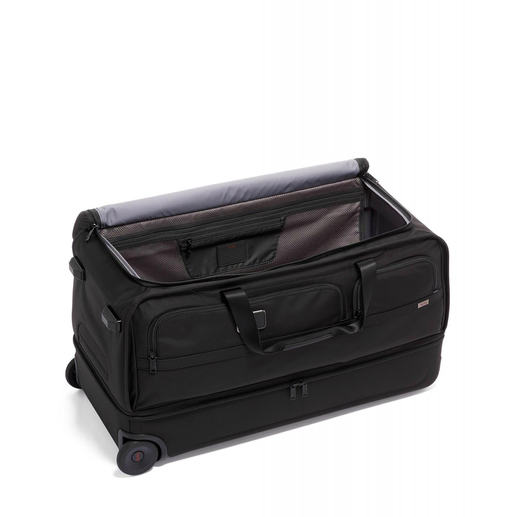 TUMI Alpha 3 Large Split 2 Wheel Duffel Bag - Premium Travel Luggage for Business & Vacation - Durable Spinner Suitcase with Smooth Rolling Wheels (Perfect for Air Travel, Weekend Getaways & Gym Gear)