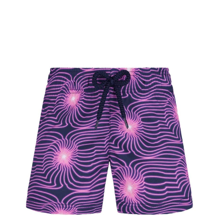 Girls Vilebrequin Print Swim Shorts - Quick Dry Swimwear for Beach, Pool & Summer Vacation