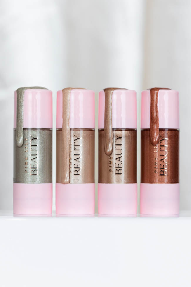 Pink Lily Beauty Radiant Bloom Liquid Eyeshadow Drops - Bronze Shimmer for Day & Night Makeup | Long-Lasting, Crease-Proof Formula for Parties, Weddings & Special Occasions