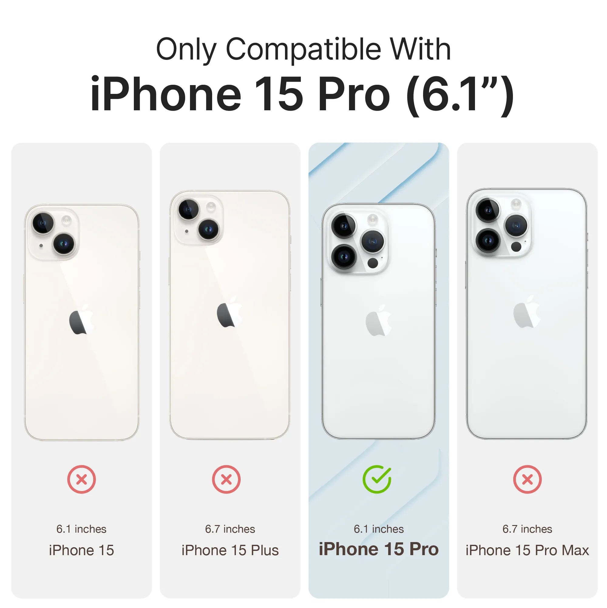 iPhone 15 Pro Protective Case with MagSafe Compatibility - Slim Shockproof Cover for Everyday Use & Travel