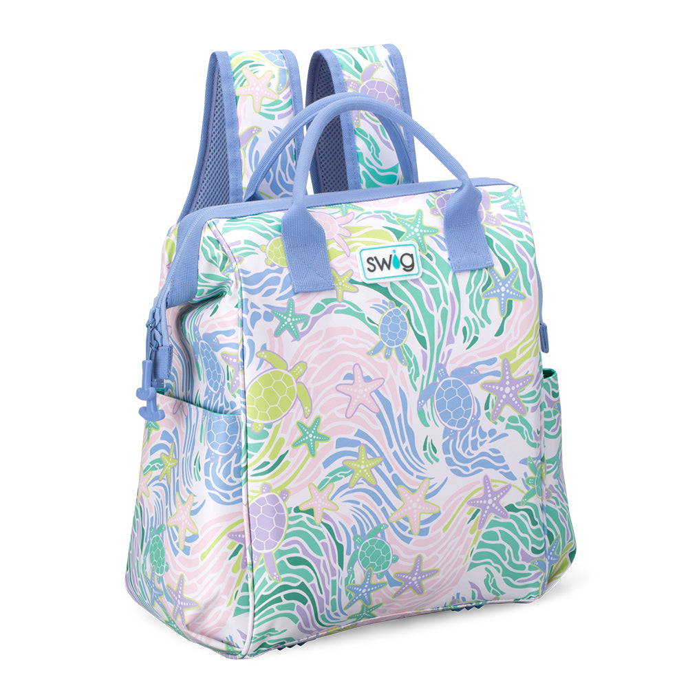 Sea Swirl Packi 24 Backpack Cooler - Insulated Waterproof Beach Bag for Picnics, Camping & Outdoor Adventures | Perfect for Pool Parties, Hiking & Tailgating