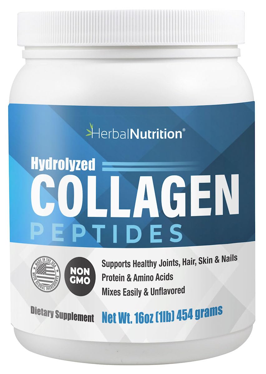 Premium Hydrolyzed Collagen Peptides Powder for Skin, Hair, Nails & Joint Support - Keto & Paleo Friendly, Non-GMO, Gluten Free Protein Supplement (45 Servings) - Ideal for Smoothies, Coffee & Post-Workout Recovery