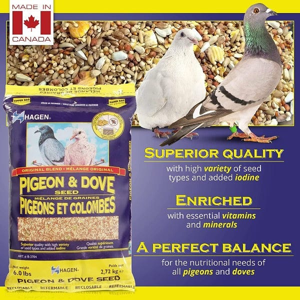 Premium Hagen Pigeon & Dove Staple VME Seed Mix - High Protein Bird Food for Racing & Show Pigeons - Ideal for Training, Breeding & Daily Nutrition