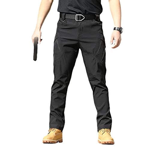 **Men's Tactical Waterproof Cargo Pants - Stretch, Water-Resistant Hiking & Outdoor Combat Pants - Perfect for Camping, Hunting & Military Use**