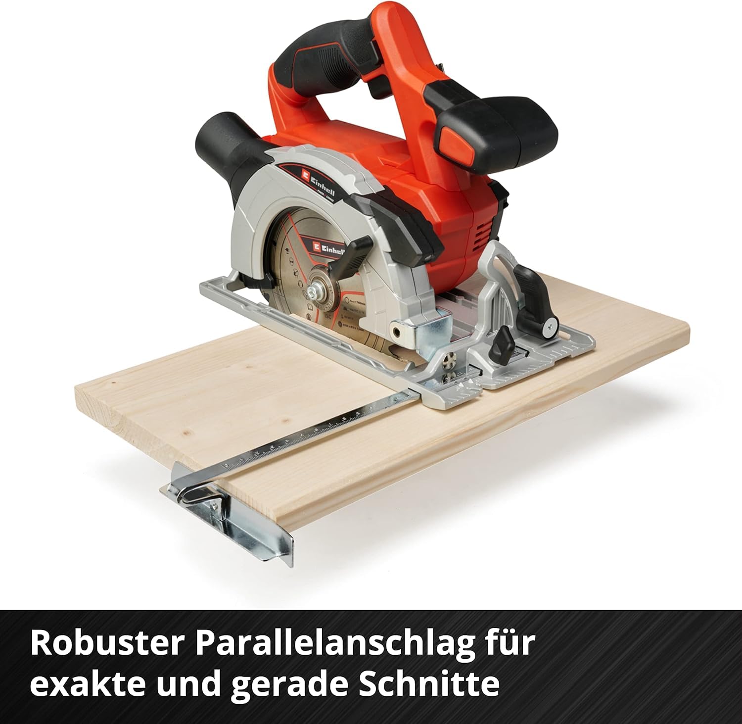 Einhell TE-CS 18/150 Li-Solo Power X-Change Cordless Circular Saw - 18V Lithium-Ion Battery (Not Included), 150mm Blade, Tool-Free Depth & Bevel Adjustment, LED Light - Perfect for Woodworking, DIY Projects & Construction Sites