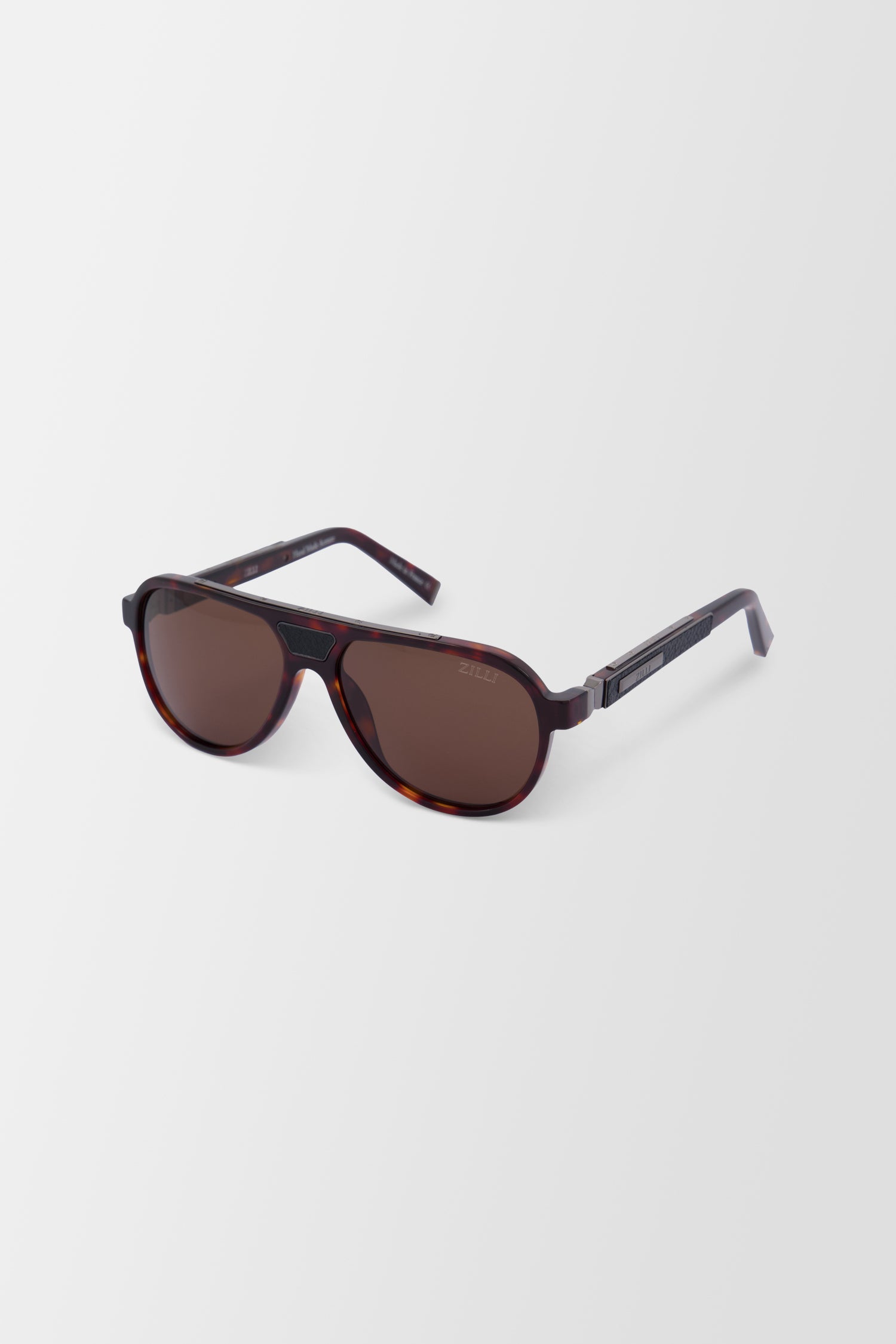Zilli Brown Richard Sunglasses for Men - Polarized UV Protection Aviator Style - Perfect for Driving, Outdoor Activities & Fashion Accessories