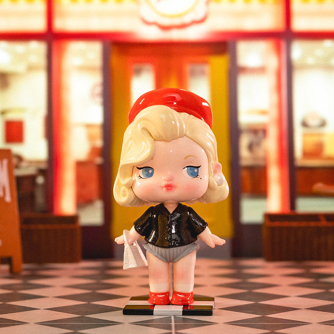 POP MART TAPOO Retro Diner Series Blind Box - Collectible Vinyl Figures for Home Decor, Office Display & Gift Giving (Set of 6 Random Styles)