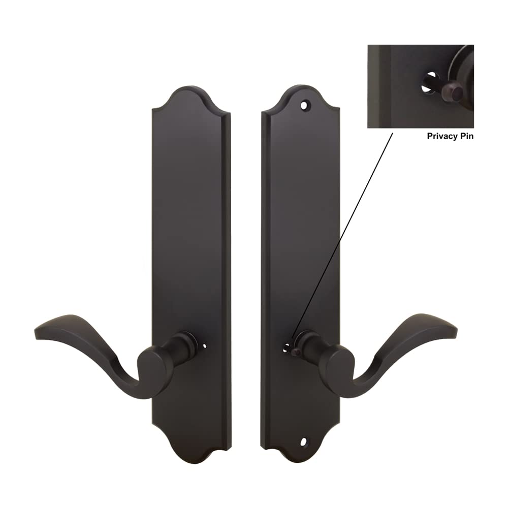 Royal Zinc Die-Cast Lever Set with Privacy Function - Lifetime Polished Brass Finish - 2-3/4