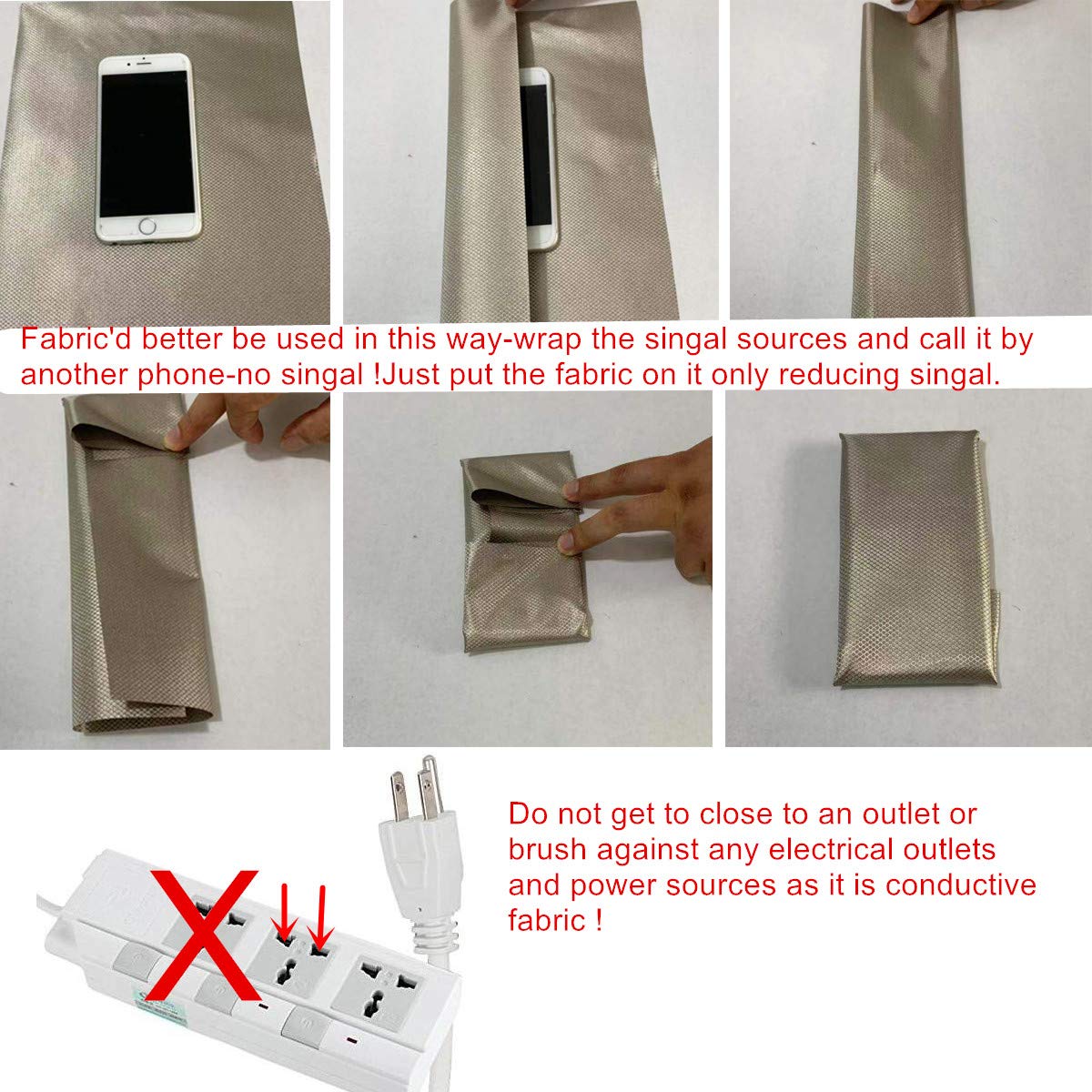 EMF Shielding Fabric - Anti Oxidation Conductive Copper Material for RFID Blocking, Smart Meters Protection - 39