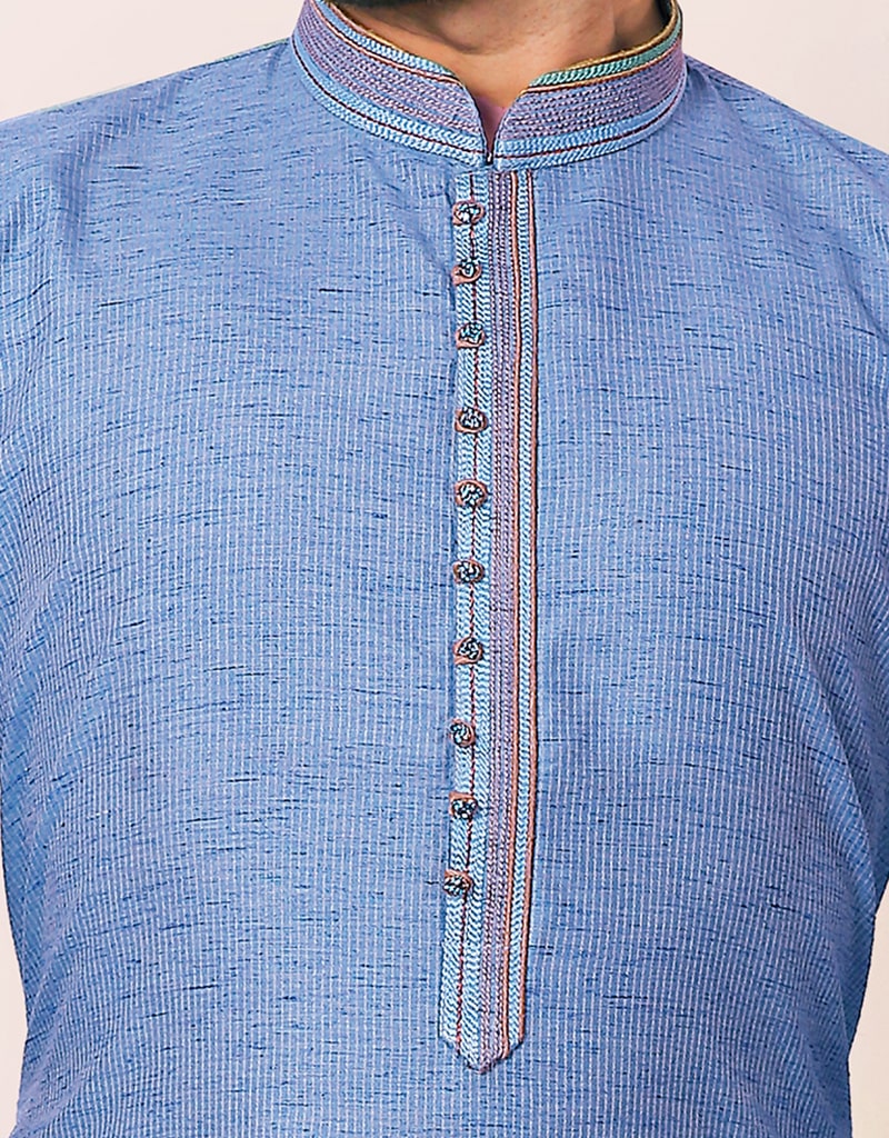 Blue Cotton Kurta Churidar Set for Women | Traditional Indian Ethnic Wear | Perfect for Festivals, Weddings & Casual Outings