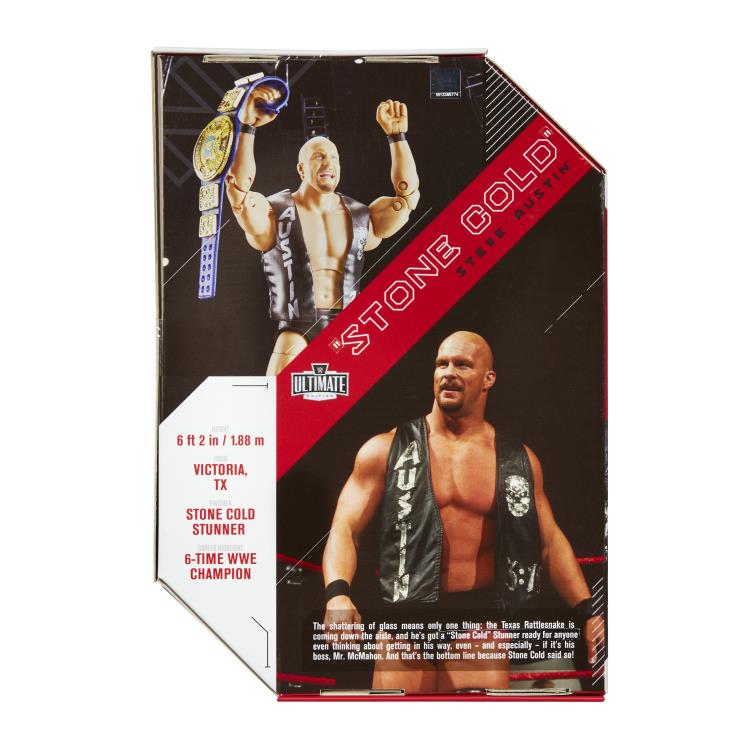 WWE Ultimate Edition Greatest Hits Stone Cold Steve Austin Action Figure - Collectible Wrestling Toy for Fans, Gifts & Display