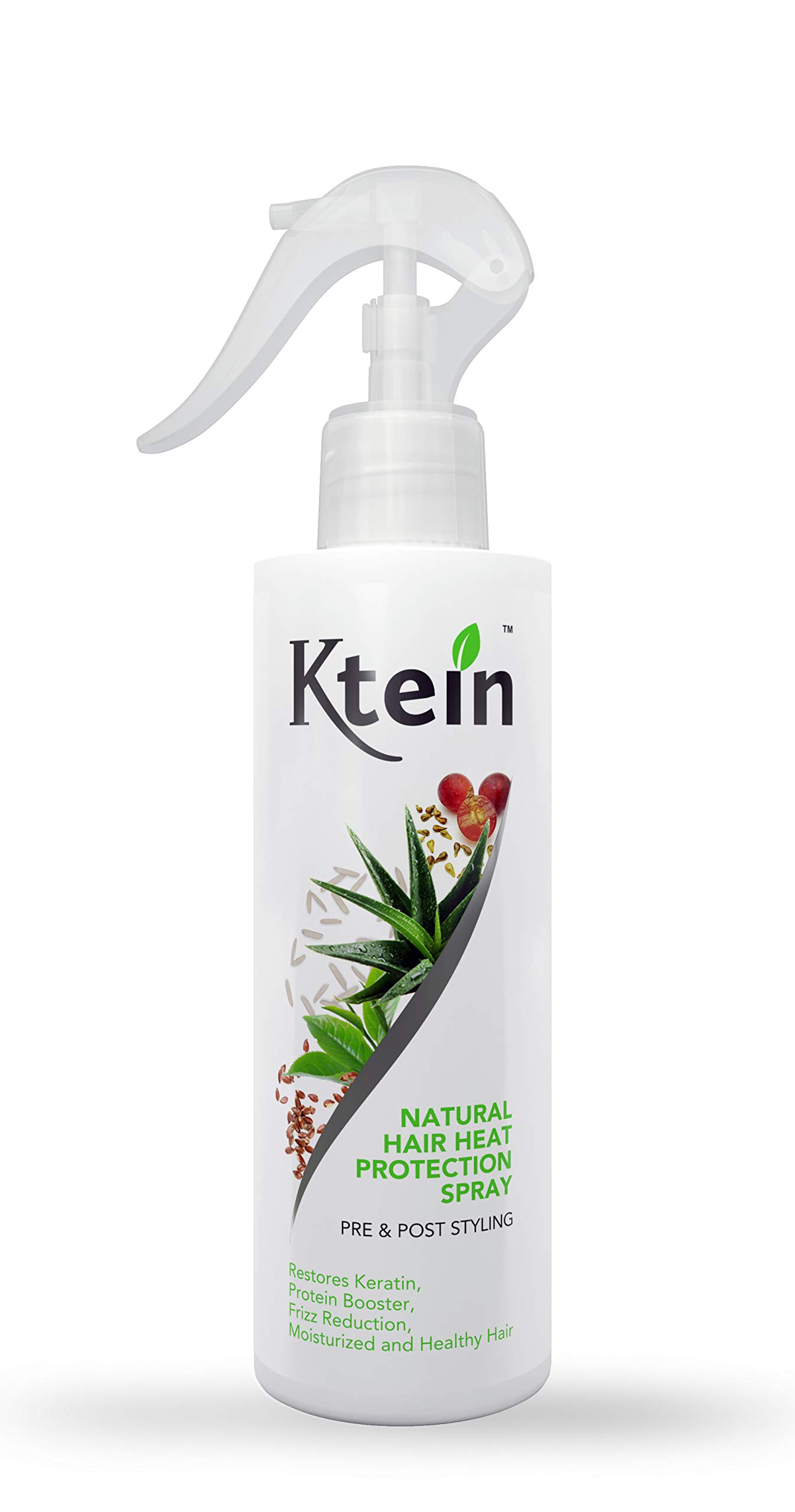 Ktein Natural Hair Heat Protection Spray (HP 200) - Thermal Shield for Styling, Blow Drying & Flat Ironing - Vegan & Cruelty-Free Hair Care for Damaged & Color-Treated Hair