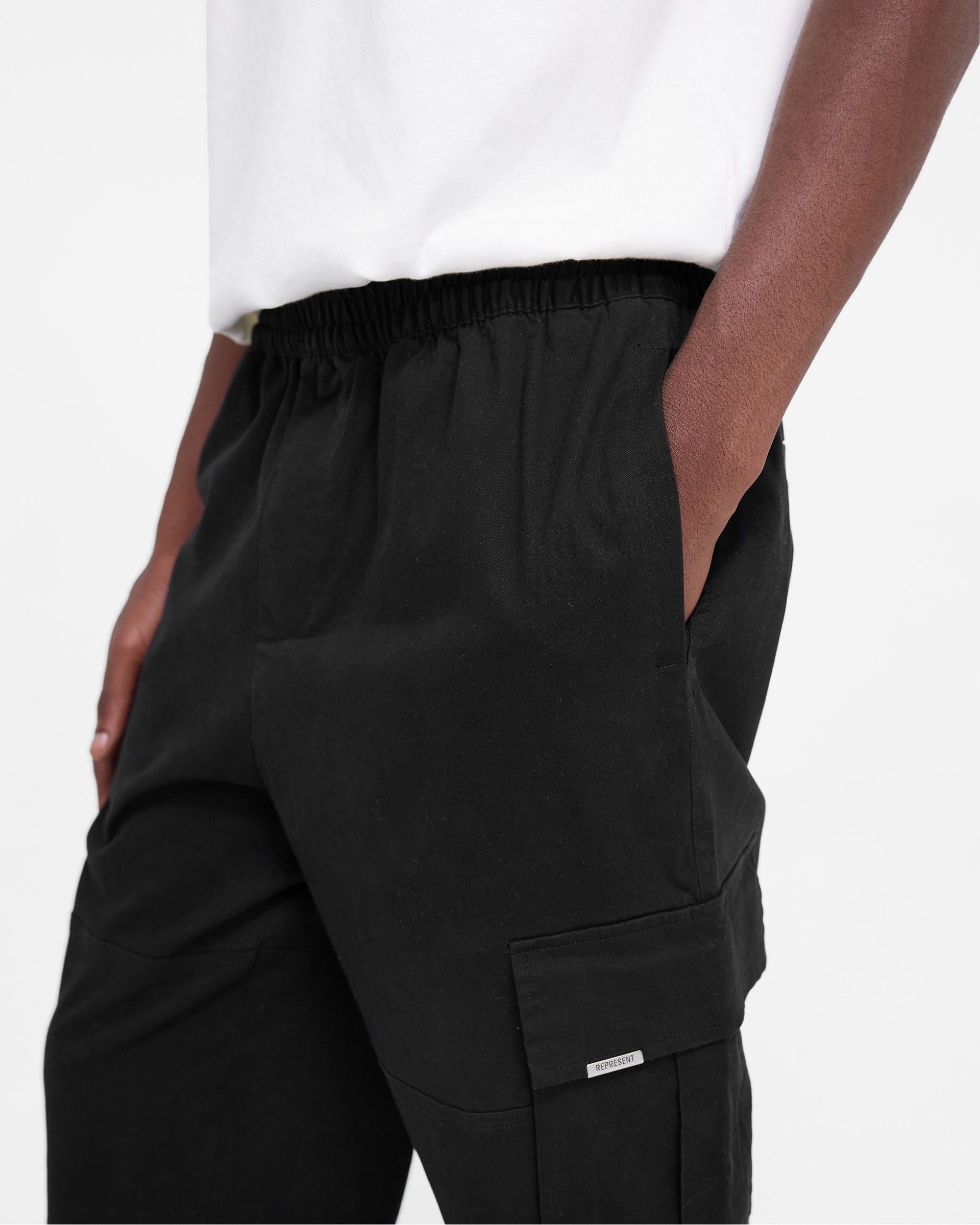Men's Black Cargo Pants with Multiple Pockets - Durable Work Pants for Outdoor, Hiking & Casual Wear