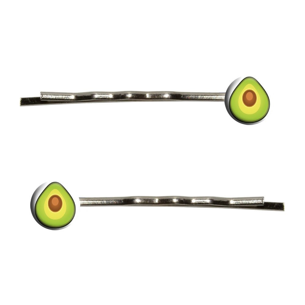 Avocado Bobby Pins - 12 Pack Non-Slip Hair Clips for Women, Girls | Cute Hair Accessories for Ponytails, Buns & Updos - Perfect for Everyday Use, Parties & Gifts