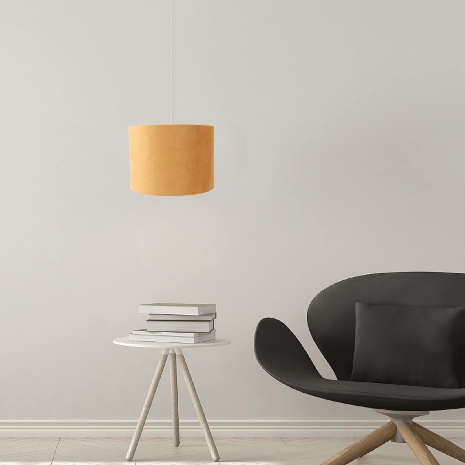 Beaupretty E27 Velour Clip-On Lamp Shade - Golden Barrel Light Cover for Chandelier, Table & Floor Lamps - Perfect for Holiday Decor, Living Room & Bedroom Lighting
