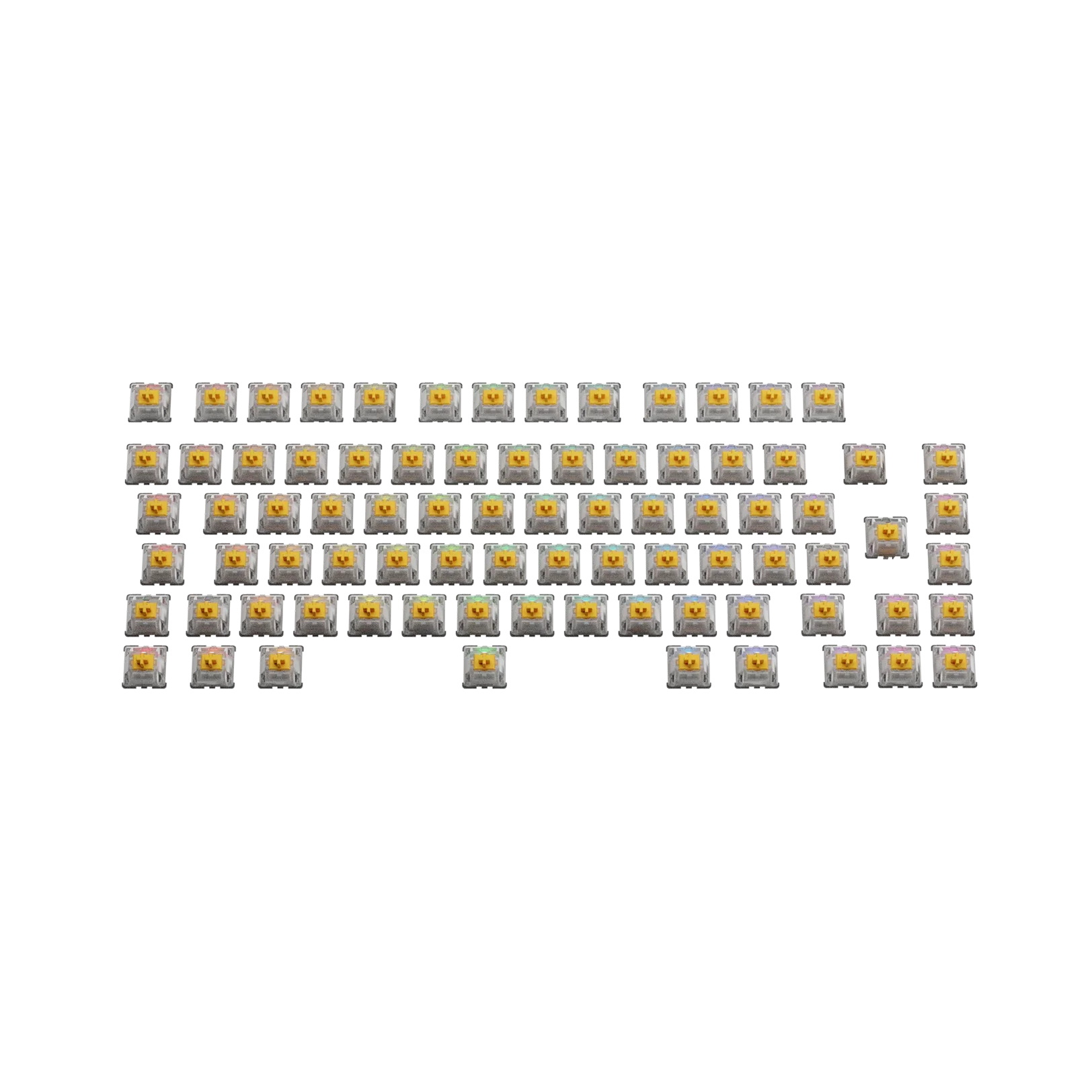 Glorious Panda Silent MX Switches - 75 Pack ISO Mechanical Keyboard Switches for Quiet Typing & Gaming