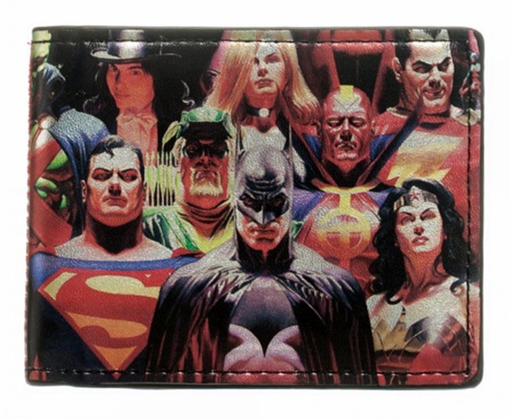 Superhero vs Villain Logo Bifold Wallet for Men - Stylish & Durable Leather Wallet for Everyday Use, Gifts, and Comic Book Fans