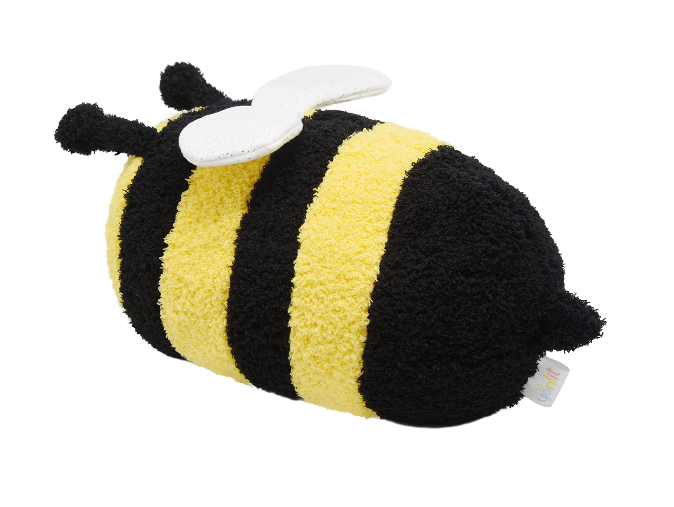 12 Inch Fuzzy Bumblebee Stuffed Animal - Super Soft Plush Toy with Smile Face & White Wings | Cute Gift for Kids, Baby Shower, Nursery Decor & Honey Lovers | Perfect for Cuddling, Birthday Presents & Themed Parties