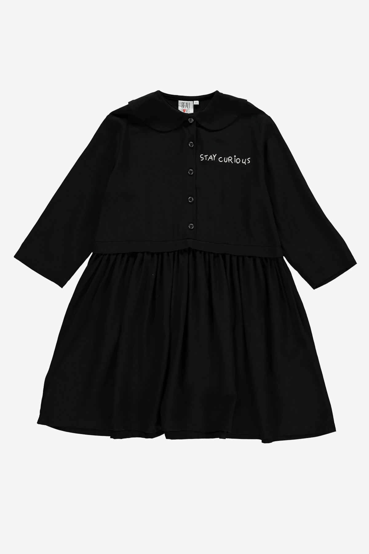 Beau Loves Black Collar Girls Dress - Elegant & Stylish Outfit for Special Occasions, Parties & School Events