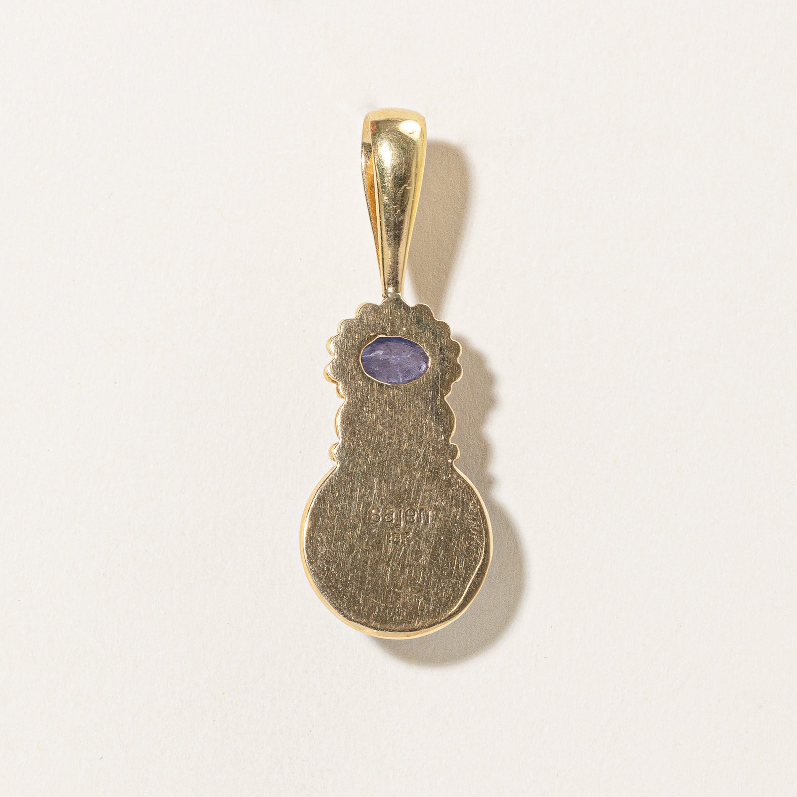 Elegant 15mm Mabe Pearl & 1.50ct Tanzanite Drop Pendant Necklace - Perfect for Weddings, Anniversaries & Special Occasions