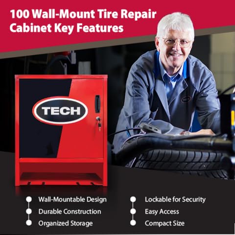 Wall-Mount Tire Repair Cabinet - Heavy Duty Storage Organizer for Tire Repair Tools, Materials & Chemicals | Perfect for Auto Shops, Garages & Mobile Tire Service Vehicles