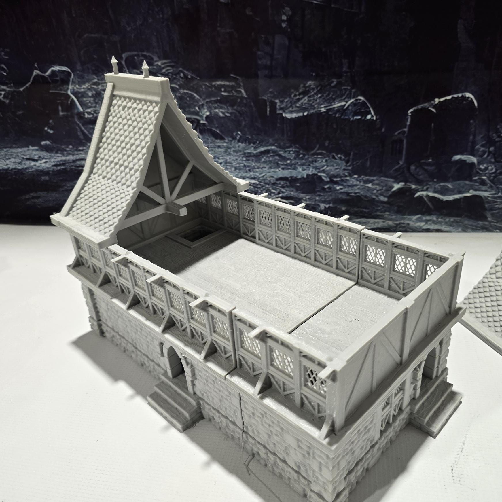 Dungeons & Dragons Modular Terrain Set - Medium Warehouse 2 for DnD, Pathfinder & Tabletop Wargaming | RPG Game Accessories for Fantasy Battle Scenes