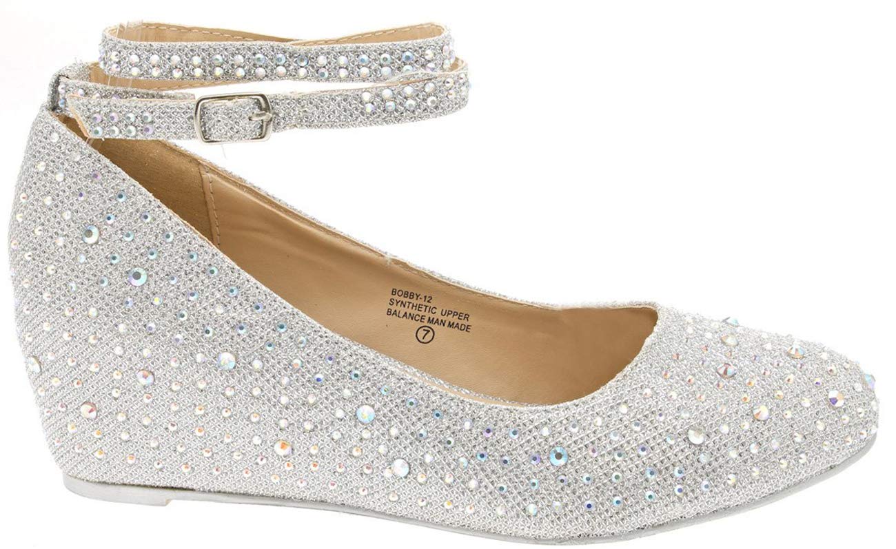 Chase & Chloe Women's Square Toe Patent Leather Lucite Heel Slip-On Platform Pumps - Perfect for Office, Party & Evening Wear