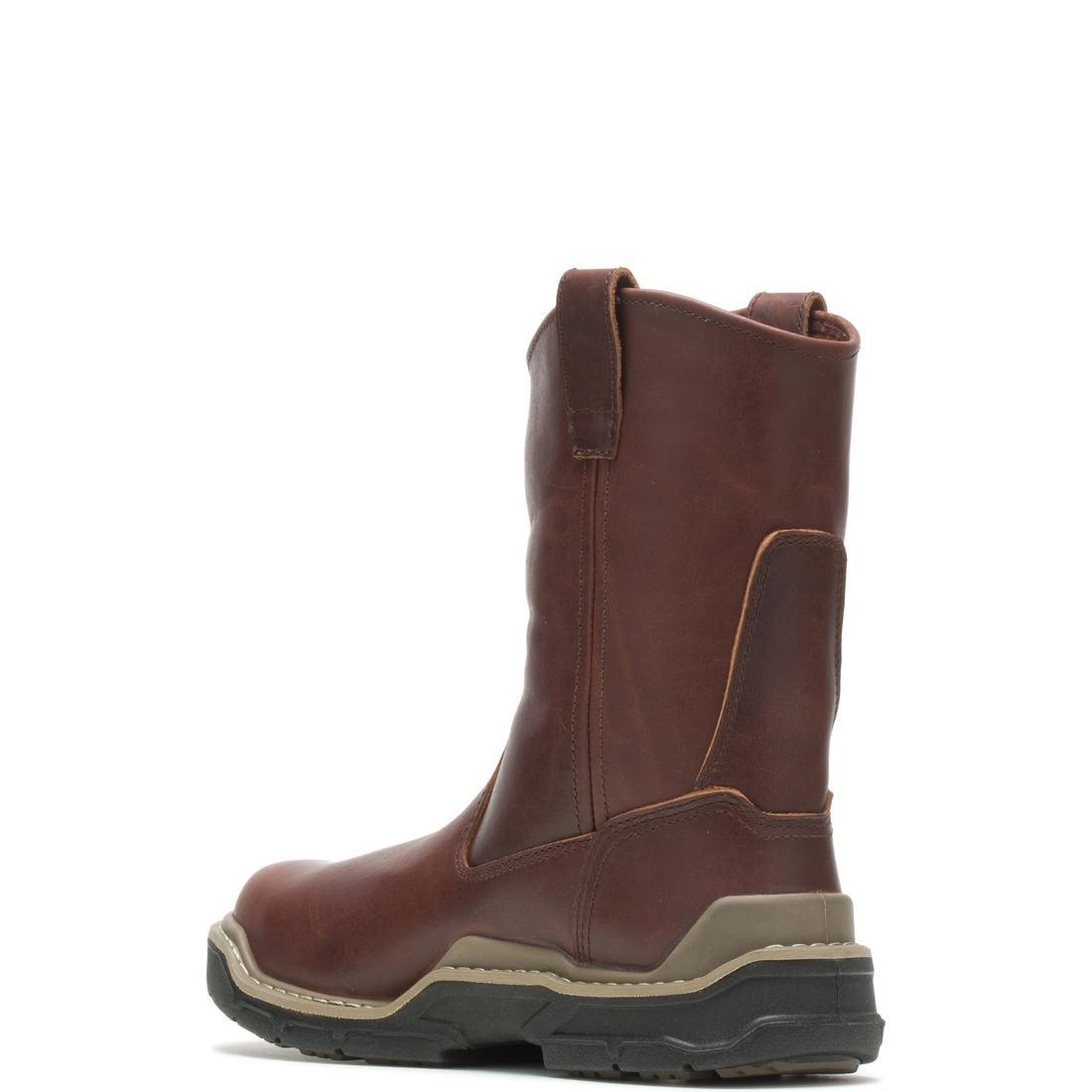 Raider DuraShocks CarbonMax Pull On Wellington Work Boot for Men - Waterproof Slip Resistant Safety Boots - Ideal for Construction, Farming & Outdoor Work (Peanut Brown)