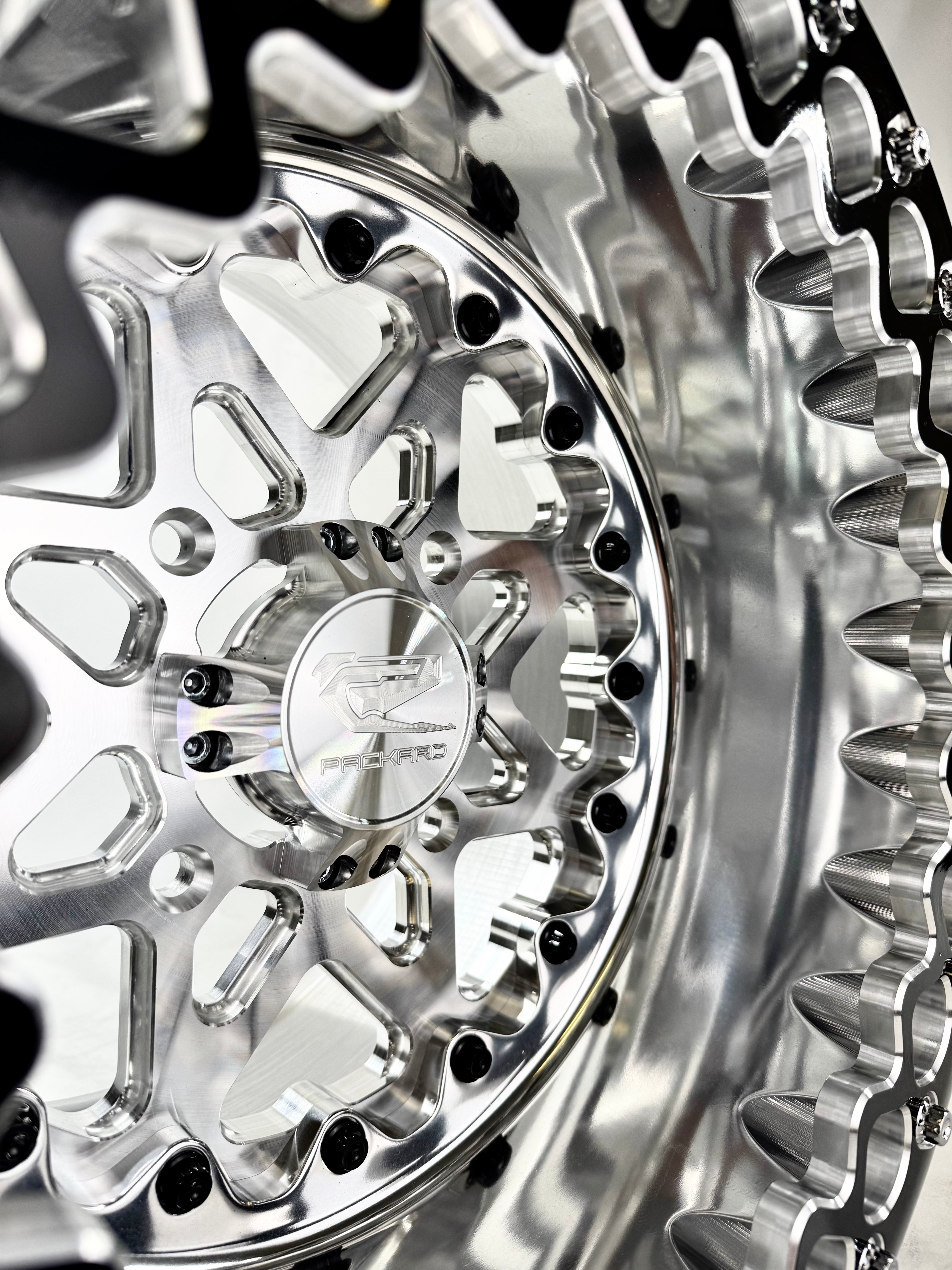 V2 FF Forged Polished Beadlock Wheels - Silver | High-Performance Off-Road Rims for Trucks & SUVs | Perfect for Rock Crawling, Mudding & Trail Adventures