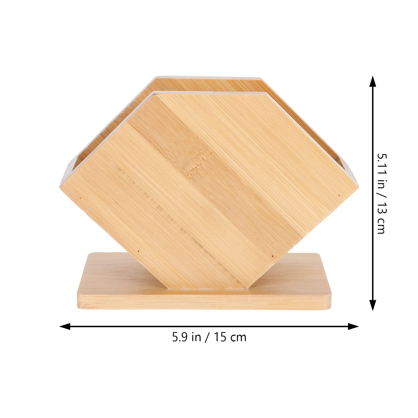 1pc Bamboo Tissue Box Holder - Decorative Desktop Napkin Rack for Home & Hotel Use - Household Tissue Stand with Fan Design - Perfect for Dining Table, Office Desk, and Kitchen Counter Organization