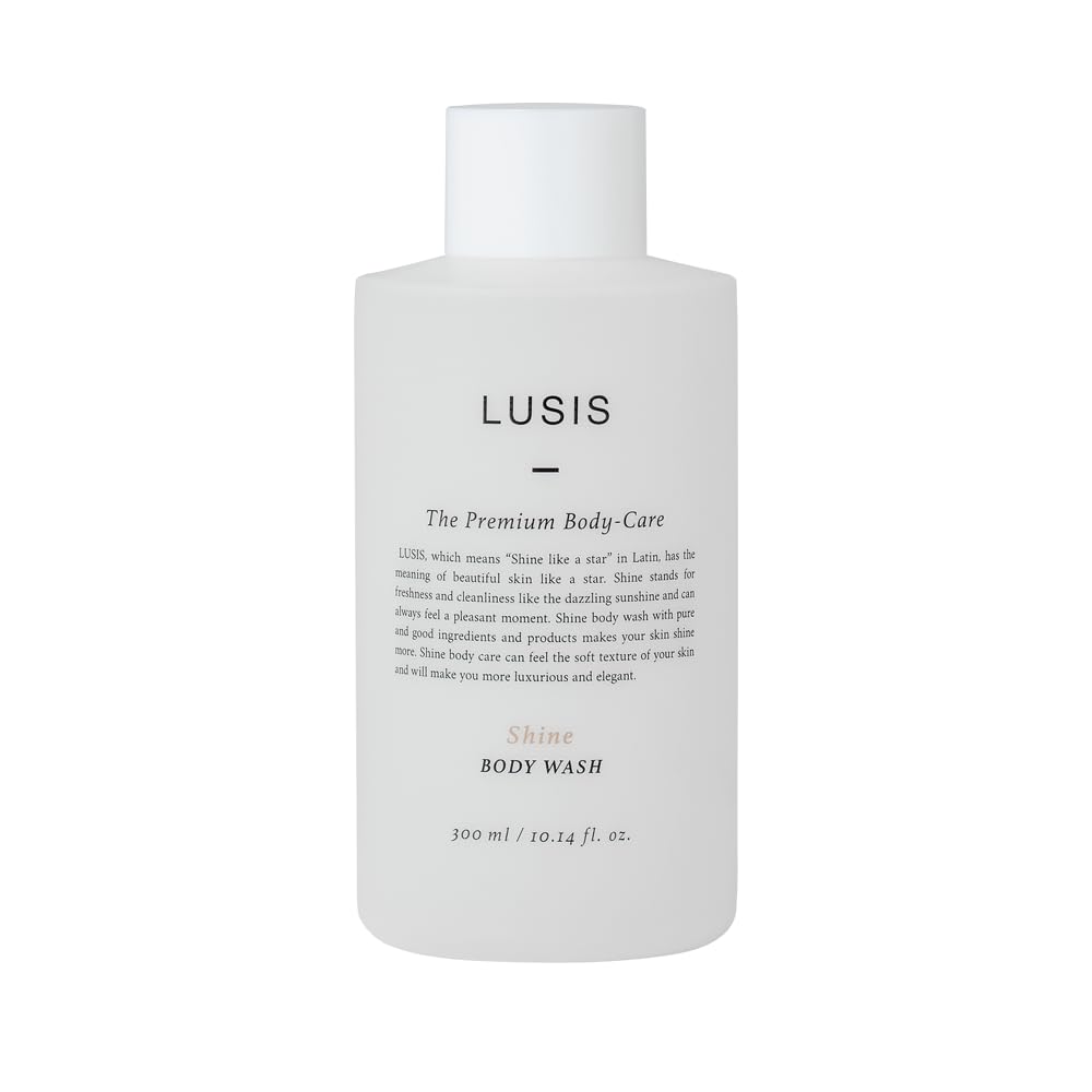 LUSIS Shine Body Wash - Moisturizing & Allergen-Free Body Cleanser (300ml) for Sensitive Skin | Gentle Daily Shower Gel for Dry & Itchy Skin Relief