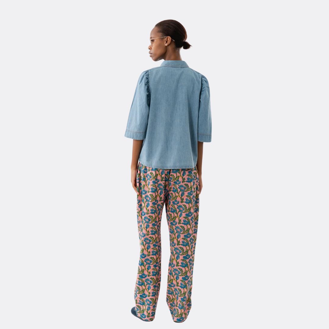 BillLL Women's Floral Print Pants - Stylish & Comfortable High Waisted Trousers for Casual Wear, Work, and Travel