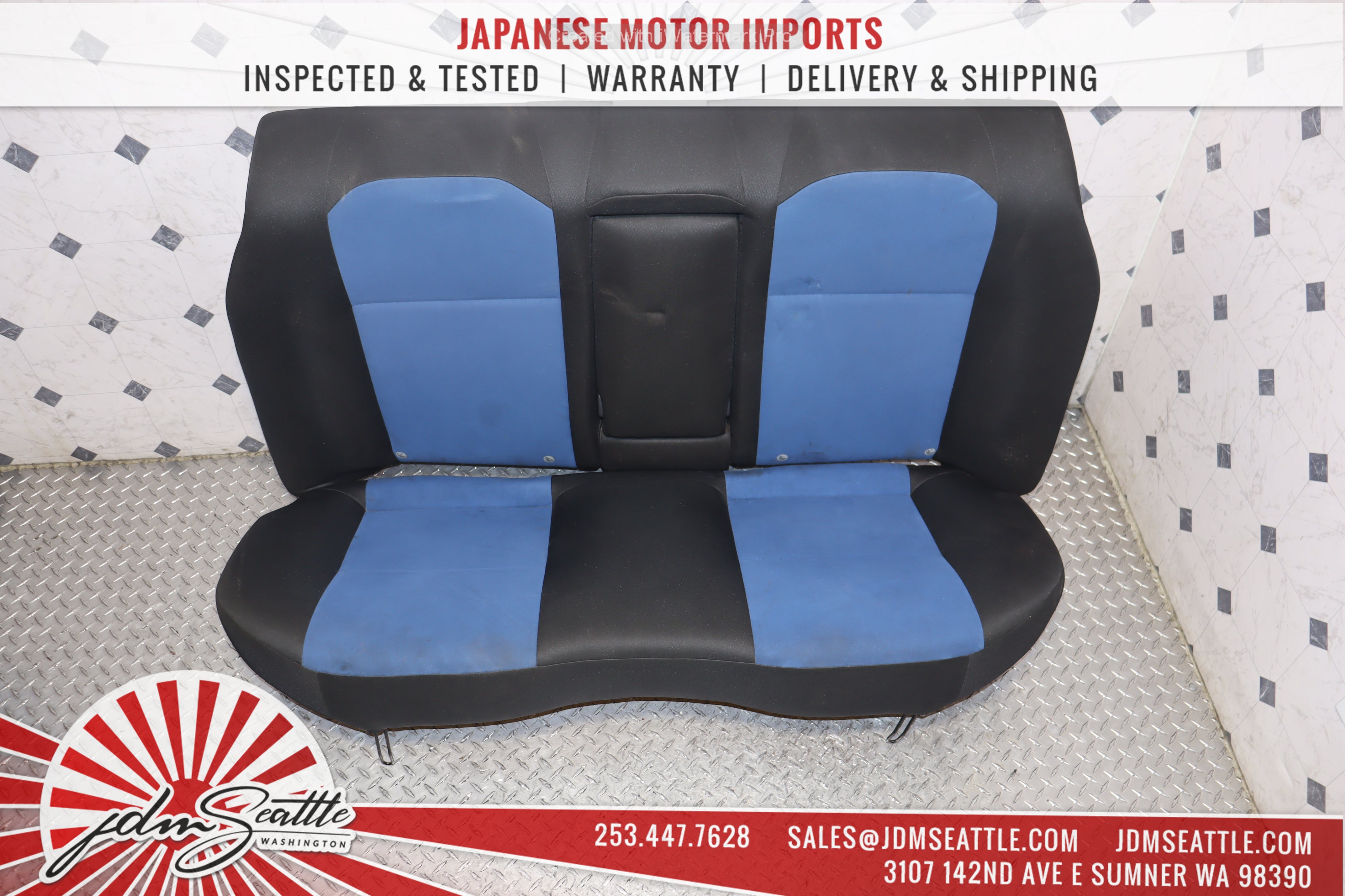 2002-2007 Subaru Impreza WRX STI GDB Complete Blue Front & Rear Seats - JDM Performance Upgrade for Racing & Street Use