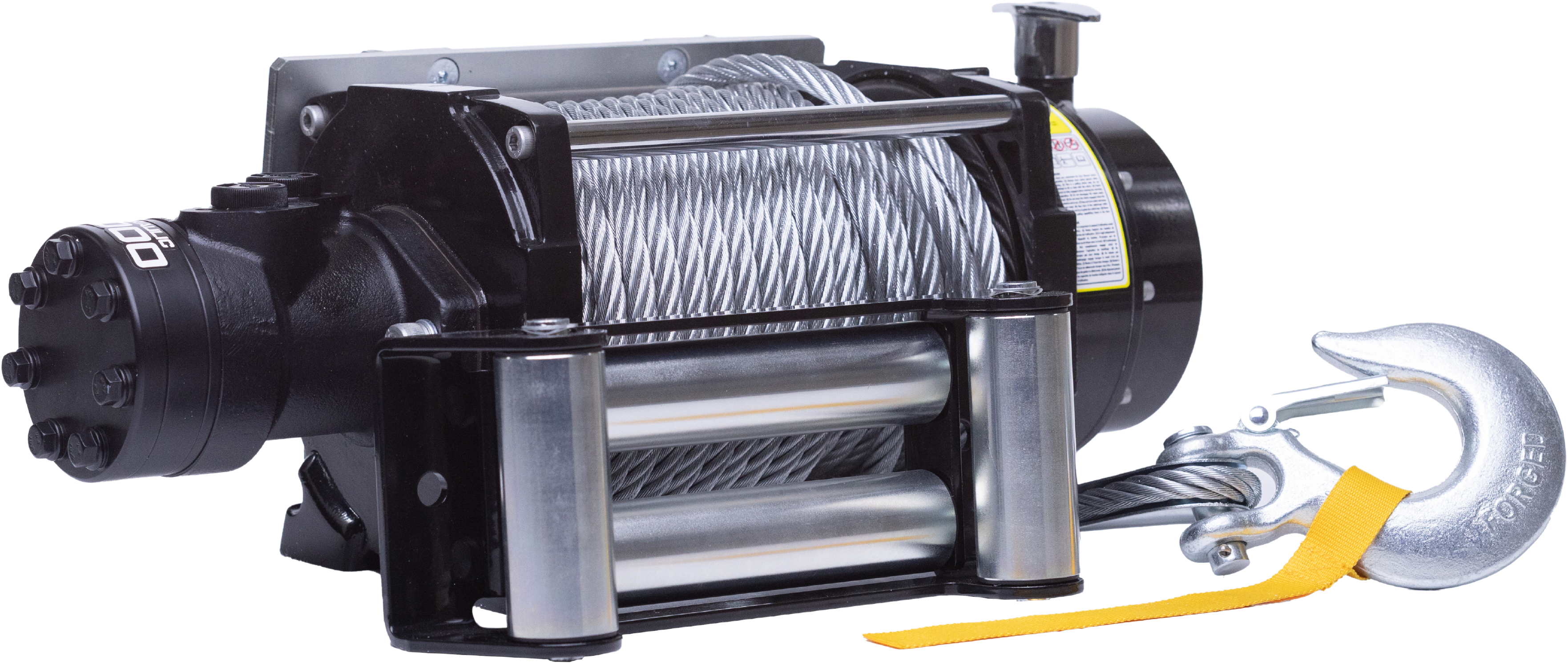 DK2 15000NH 15,000 lbs Hydraulic Winch with Steel Cable - Heavy Duty Off-Road Recovery, Towing & Industrial Use