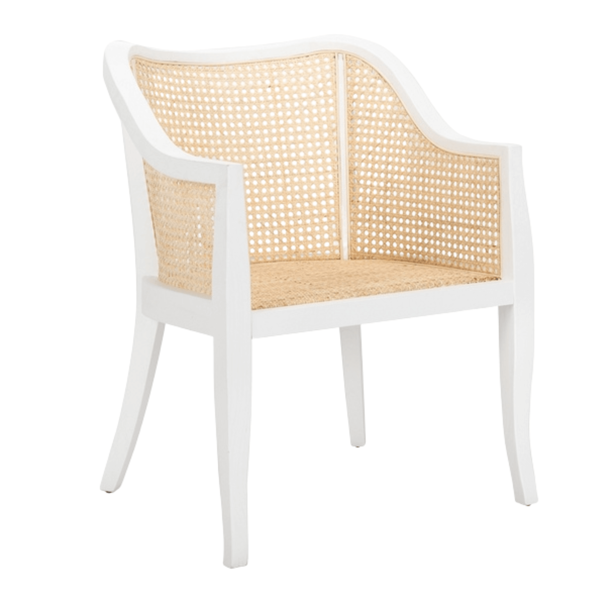 Bradley Contemporary Natural Elm Cane Dining Chair - Modern Wooden Side Chair for Kitchen, Dining Room, or Breakfast Nook - Comfortable & Stylish Seating for Home Decor