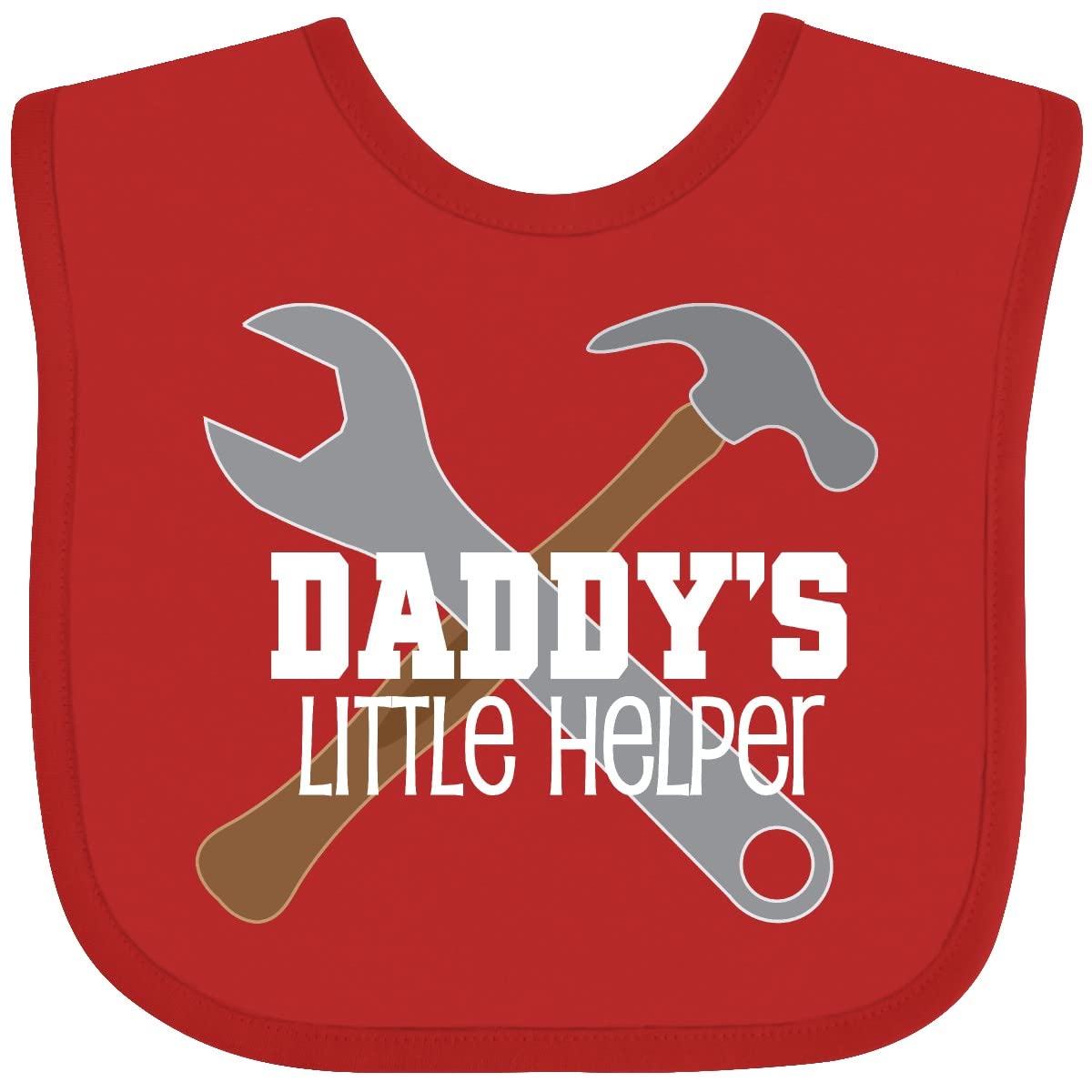 Inktastic Daddy's Little Helper Tool Set Baby Bib - Funny Construction Theme Bib for Babies & Toddlers - Perfect for Father's Day, Baby Showers & DIY Dads