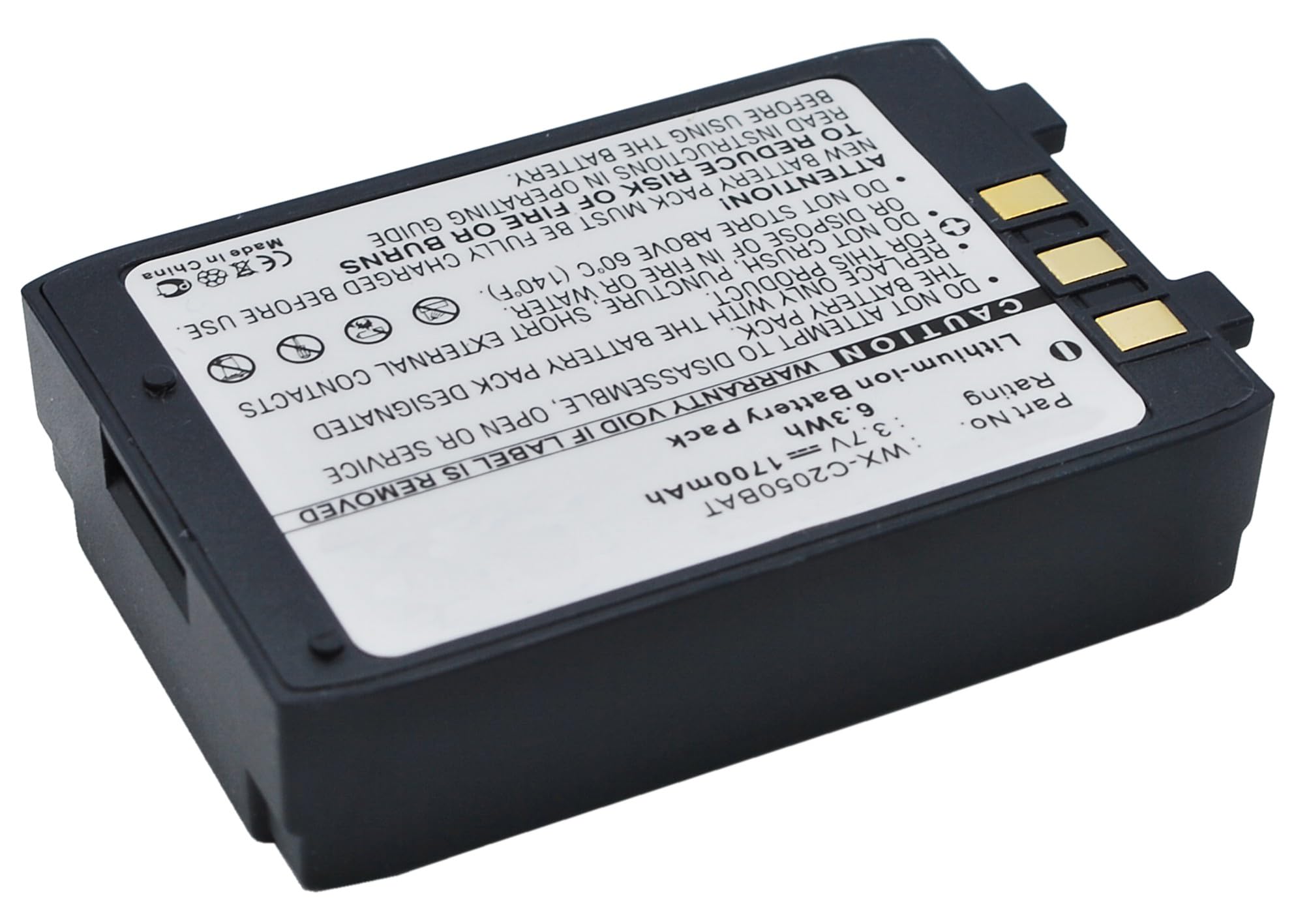 Synergy Digital Wireless Headset Battery - 1700mAh Li-ion Replacement for Panasonic WX-C2050BAT | High Capacity 3.7V Battery | Perfect for Office Headsets & Call Center Use