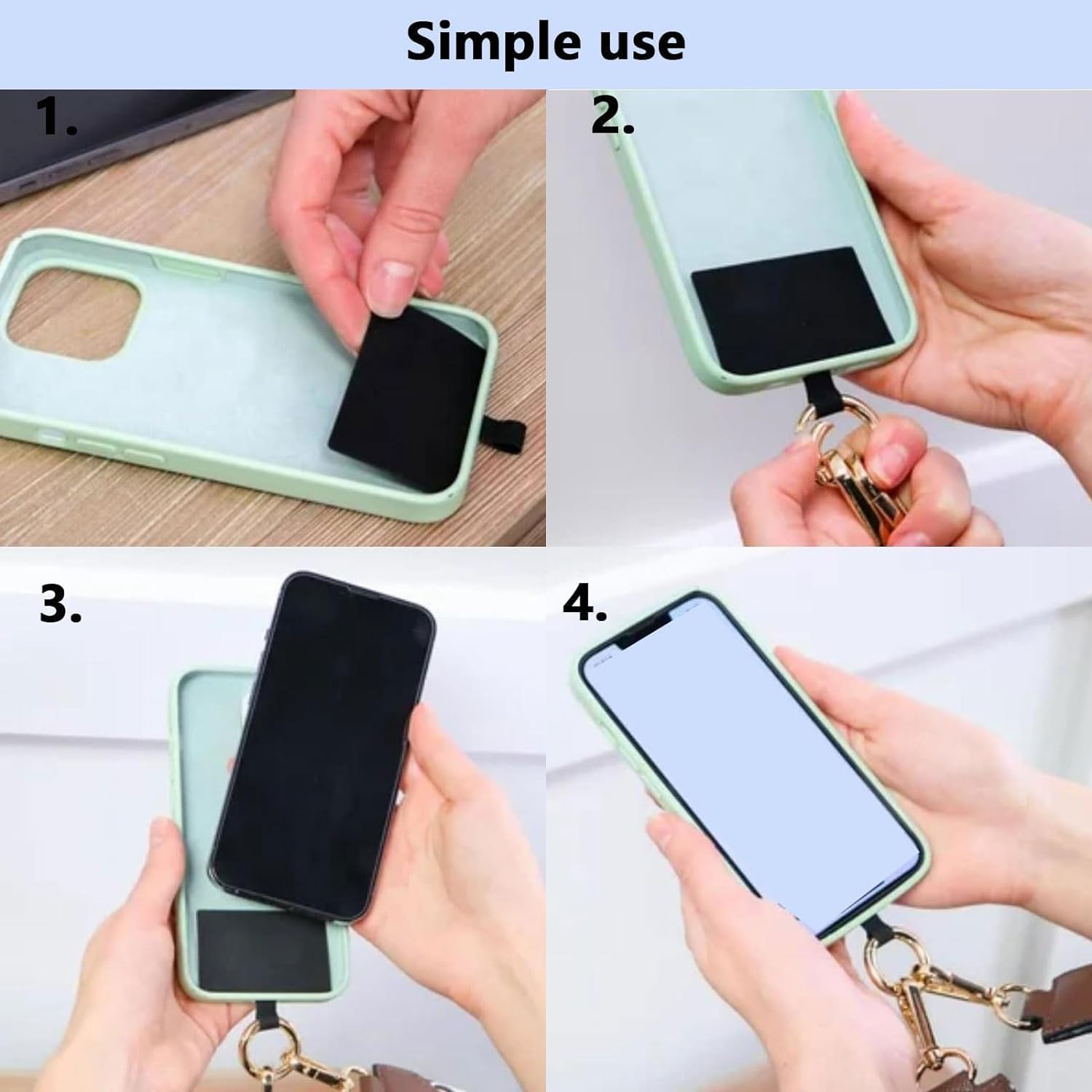 Zixuan Adjustable Crossbody Phone Strap with Zippered Pouch & Clip - Perfect for Hands-Free Convenience During Travel, Shopping, and Outdoor Activities
