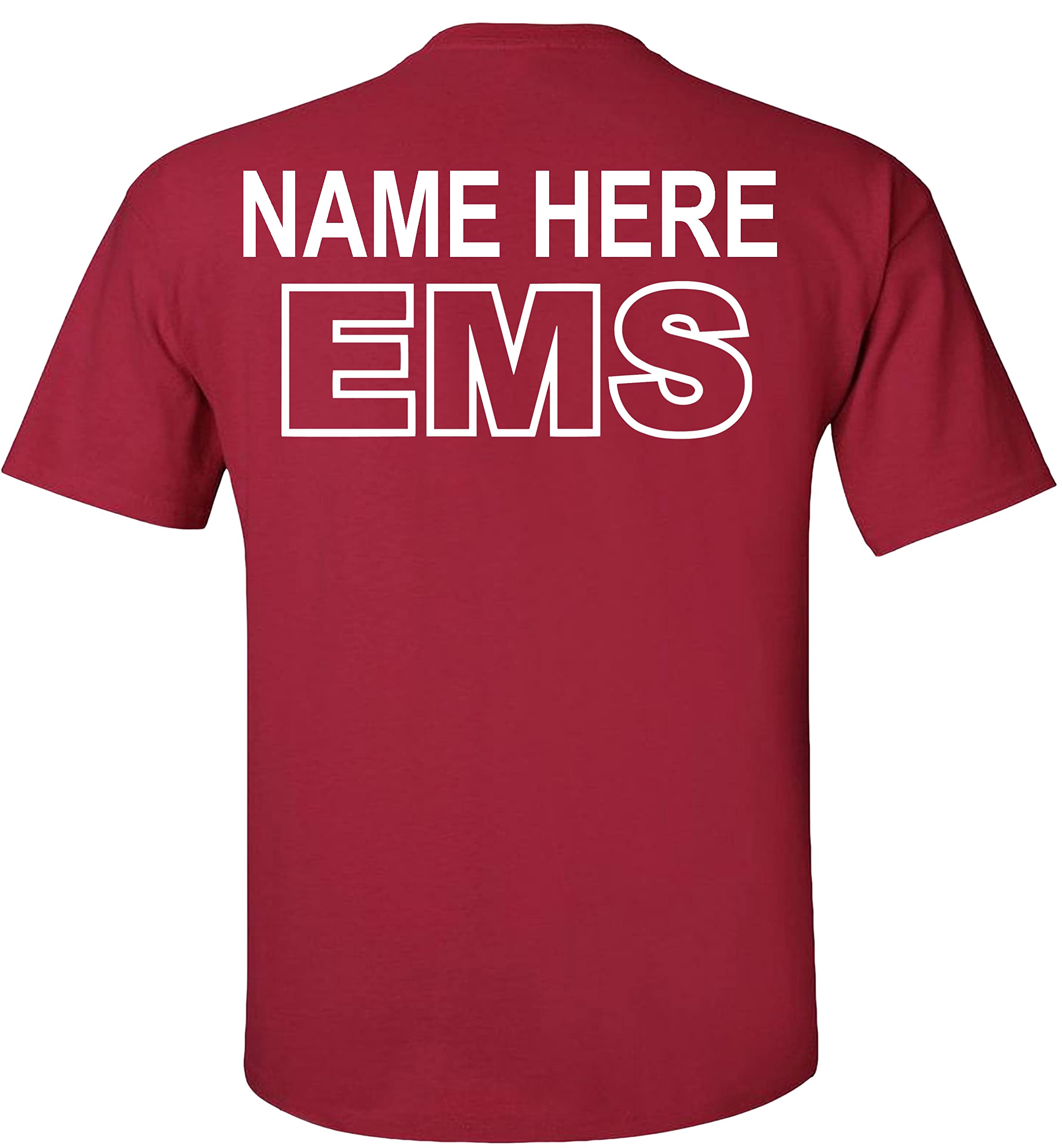 Custom EMS T-Shirt for Emergency Medical Services - Personalized First Responder Gift for EMTs, Paramedics & Firefighters - Perfect for Work, Training & Appreciation Events