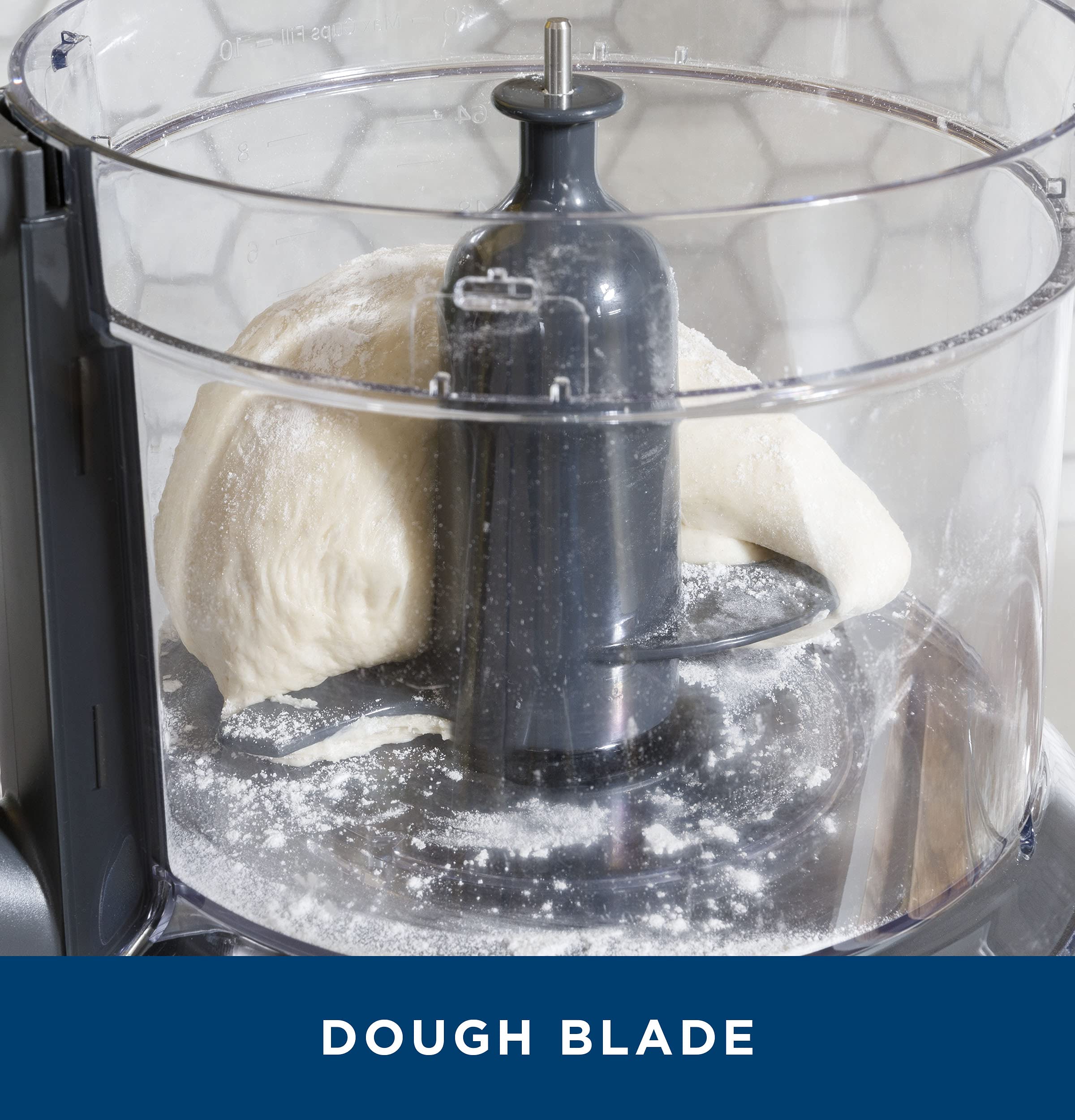 GE 12-Cup Food Processor with 3 Feeding Tubes & Stainless Steel Accessories - 3 Discs + Dough Blade | 550W 3-Speed Electric Kitchen Appliance | Perfect for Shredding Cheese, Chopping Vegetables, Kneading Dough | Ideal for Meal Prep, Baking & Cooking | Durable & Powerful Kitchen Essential