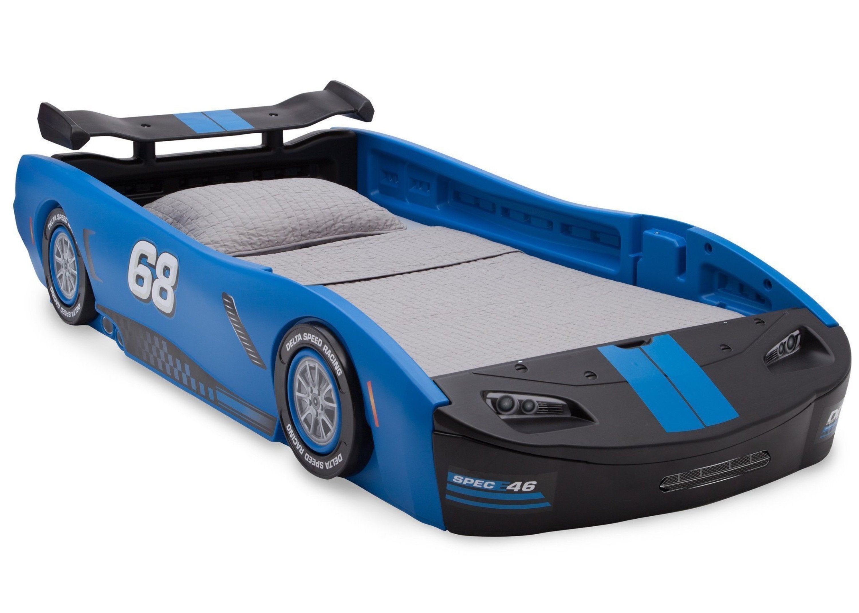 Turbo Race Car Twin Bed for Kids - High-Speed Design Themed Bedroom Furniture for Boys & Girls - Perfect for Racing Enthusiasts' Bedrooms and Playrooms