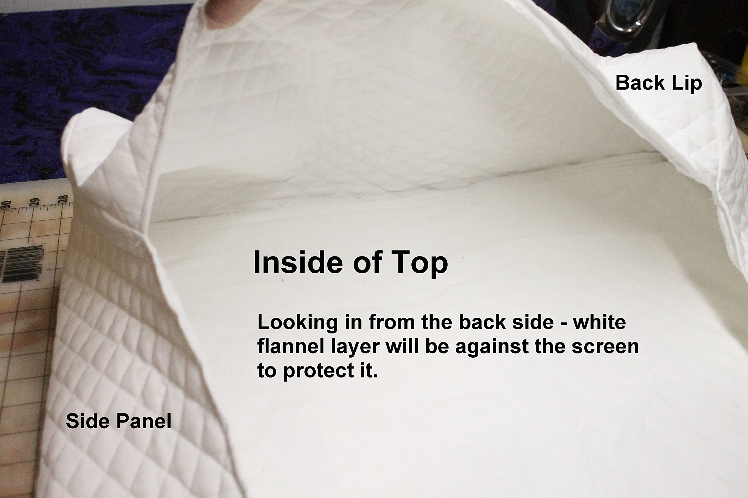 Premium Pre-Quilted Indoor Gym Cover for TONAL Systems - Custom Fit, White with White Trim - Durable Protection for Home Workouts & Fitness Equipment