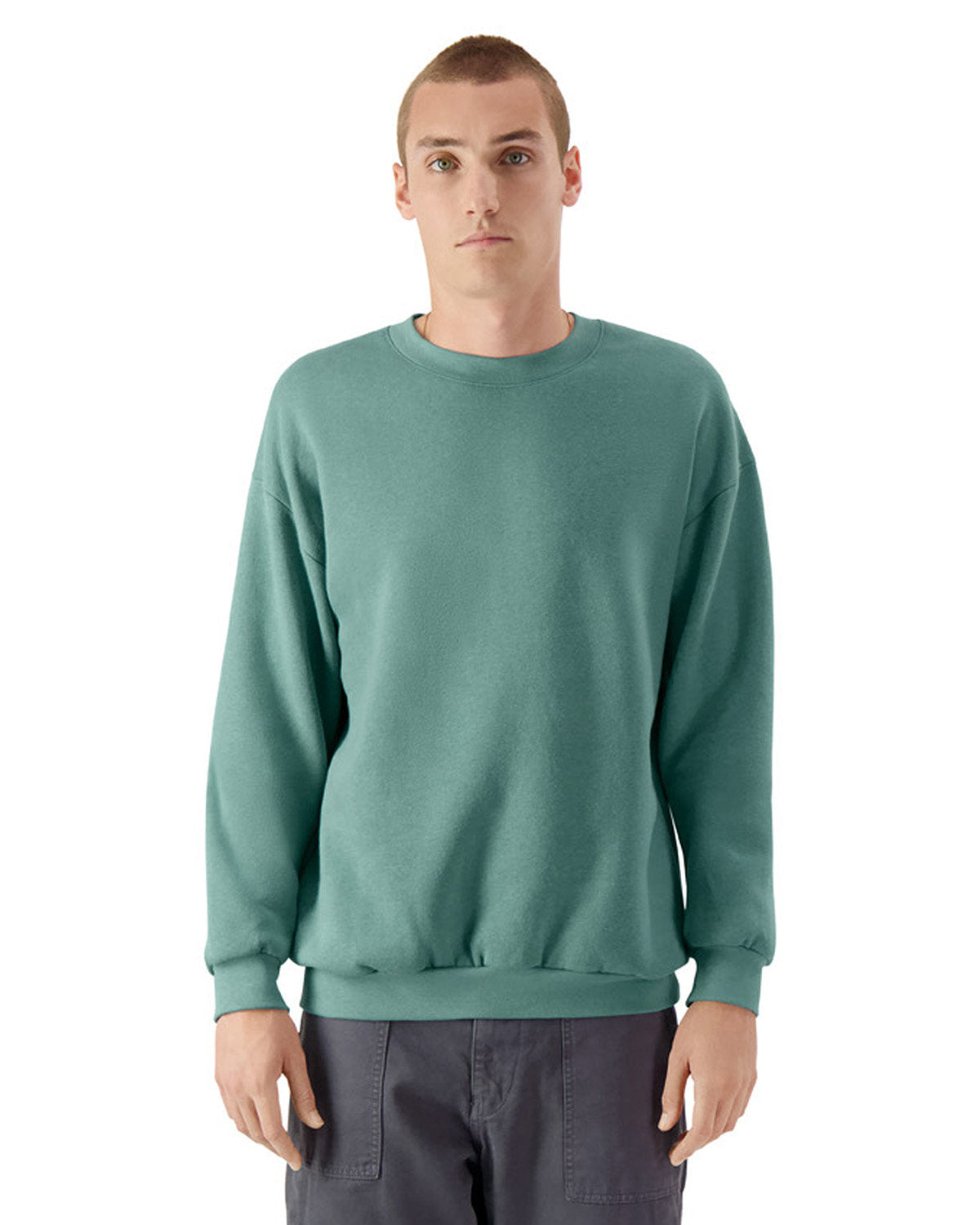 American Apparel RF496 Unisex ReFlex Fleece Crewneck Sweatshirt - Soft Comfortable Pullover for Men & Women - Perfect for Casual Wear, Gym, and Outdoor Activities