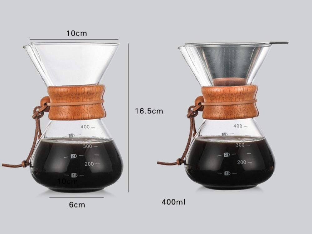 Premium French Press Coffee Maker - 400ml Hand Brewing Coffee Pot with Stainless Steel Filter for Rich & Smooth Coffee | Perfect for Home, Office, Camping & Gifts