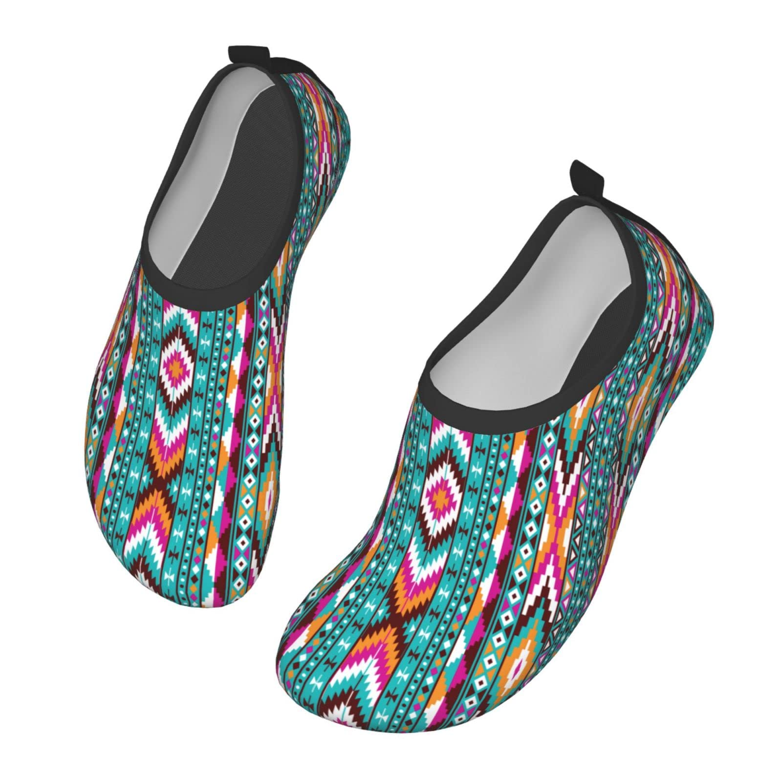 Native American Aztec 3D Print Water Shoes for Women & Men - Barefoot Quick-Dry Non-Slip Aqua Socks for Beach, Pool, Yoga & Water Sports