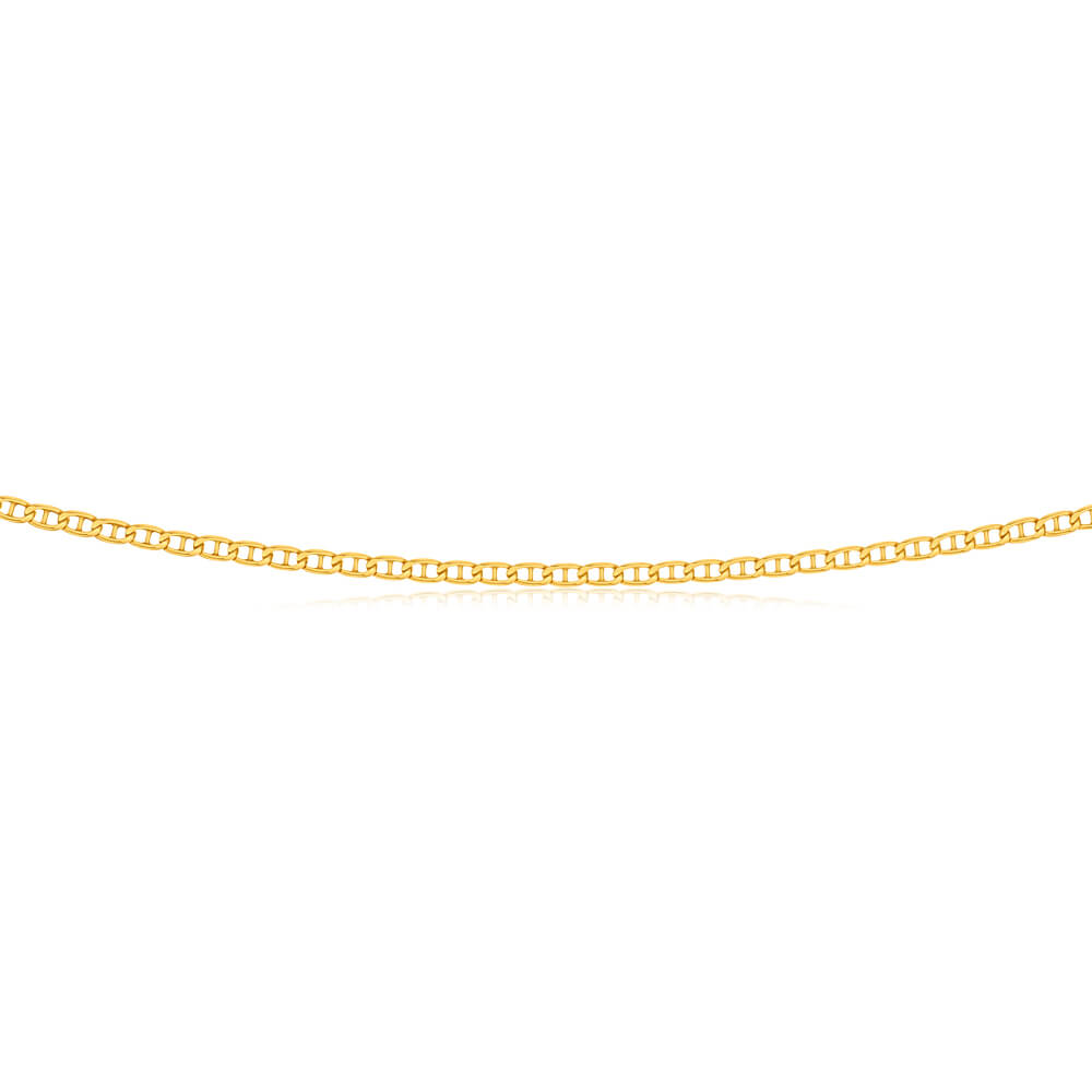 9ct Yellow Gold Plated Silver Anchor Chain - Durable & Stylish Jewelry for Women & Men - Perfect for Layering, Gifts & Everyday Wear