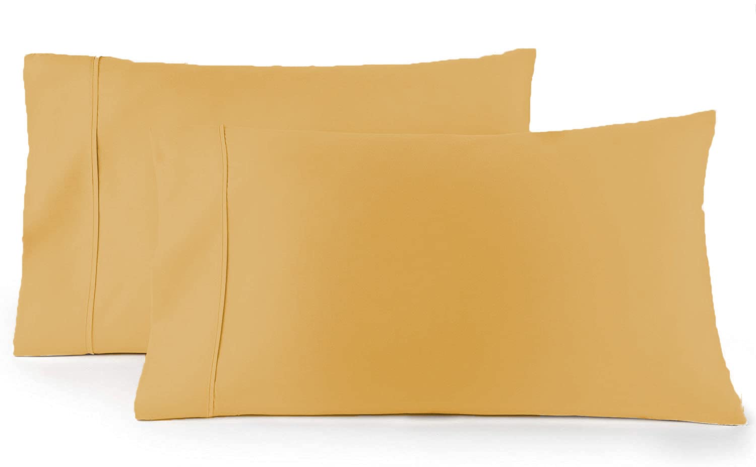 Luxury 800 Thread Count King Size Pillowcases (20x40 Inches) - Set of 2 Premium Cotton Pillow Covers with Envelope Closure, Easy Care Taupe Bedding - Perfect for Hotels, Guest Rooms & Master Bedroom Decor