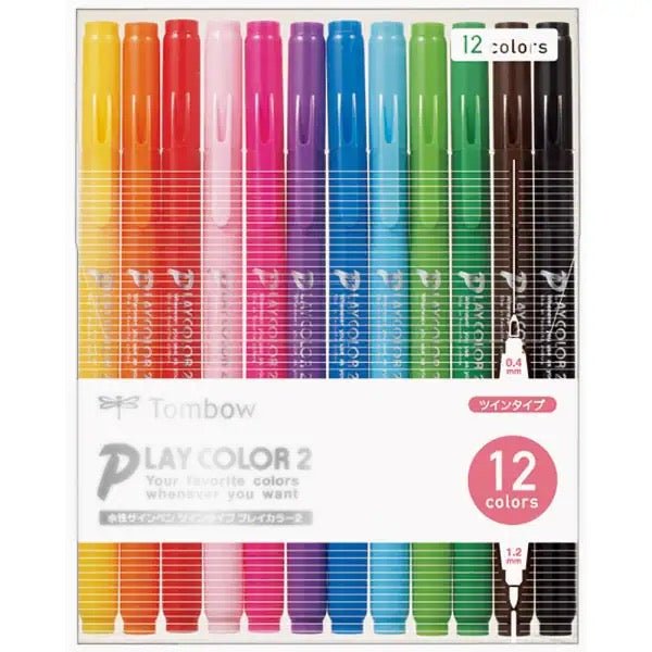 Premium Tombow Play Color Felt Tip Pen Set - 36 Vibrant Colors for Artists, Bullet Journaling & Adult Coloring Books | Perfect for Calligraphy, Sketching & Creative Projects