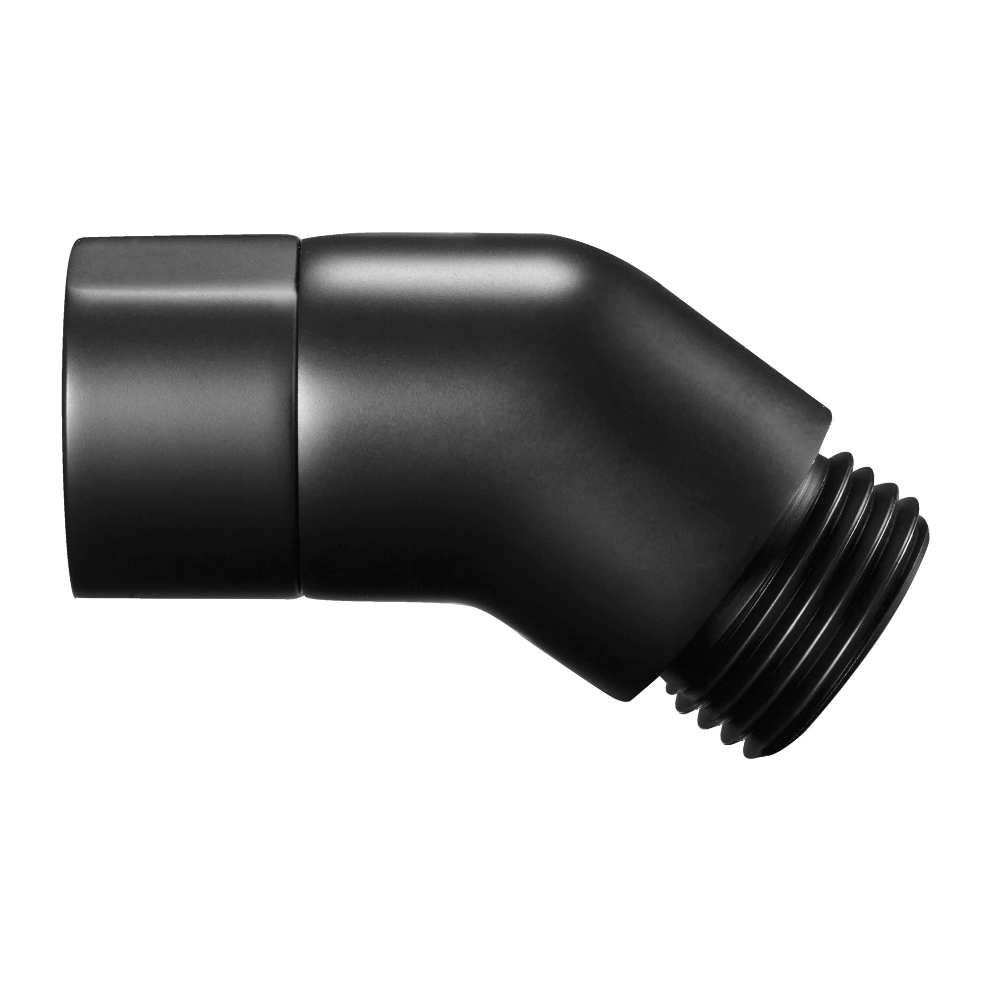 45 Degree Solid Brass Shower Elbow Adapter - G1/2 Female to Male Matte Black Shower Head Connector for Handheld & Fixed Showers - Perfect for Bathroom Renovation & Space-Saving Installations