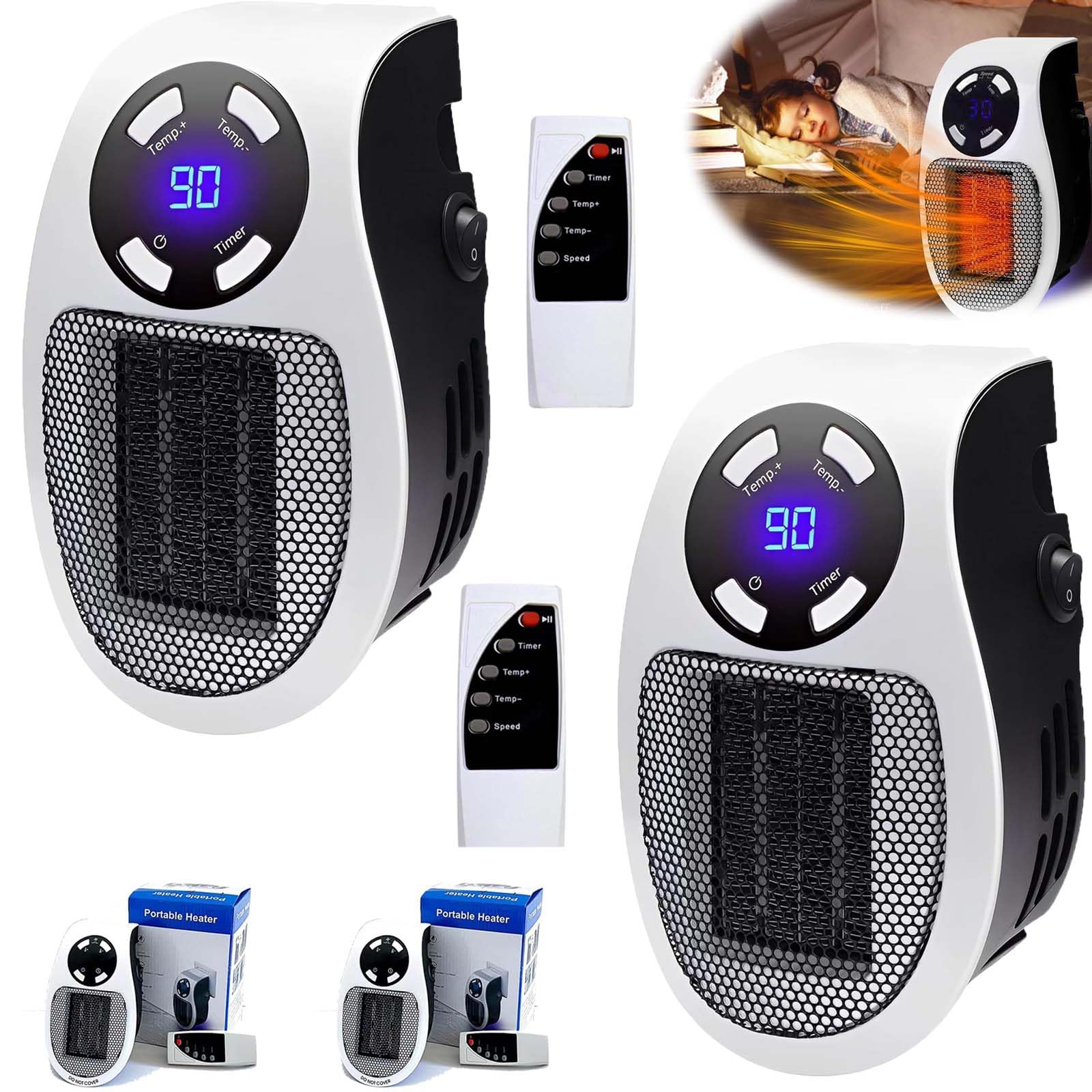 Ultra Air Heater - Portable Electric Space Heater with Low Noise, Energy Efficient Indoor Heater for Home, Office & Bedroom | Fast Heating & Safe Plug-In Design